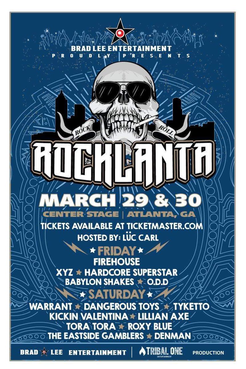Its coming!!! Tickets available at ticketmaster.com  ! Rocklanta 2019 March 29 and 30!