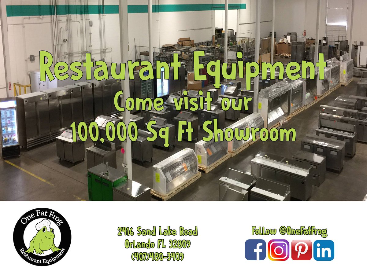 onefatfrog's tweet photo. Treat yourself to equipment and service you can trust.
☛ 2416 Sand Lake Road, Orlando, FL 32809
☏ (407) 480-3409
❂ Mon - Fri: 9AM - 5PM
❂ Sat: 10AM - 3PM
#coldline #hotline #restaurantequipment #onefatfrog #new #used #forsale #forsalenow https://t.co/k0bpj8LllJ