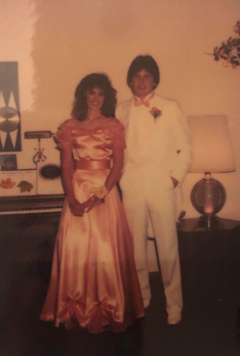 FrierBob's tweet photo. #TBT Look what my old friend (and Prom date) Shauna unearthed on her trip home to Colorado for Christmas! Nice white tux Bob. Circa 1982-83... guessing we danced to some Men at Work.. Loverboy.. Rick Springfield.. but no Madonna just yet. #PromFlashback #fox35 https://t.co/A9YRiERMsu