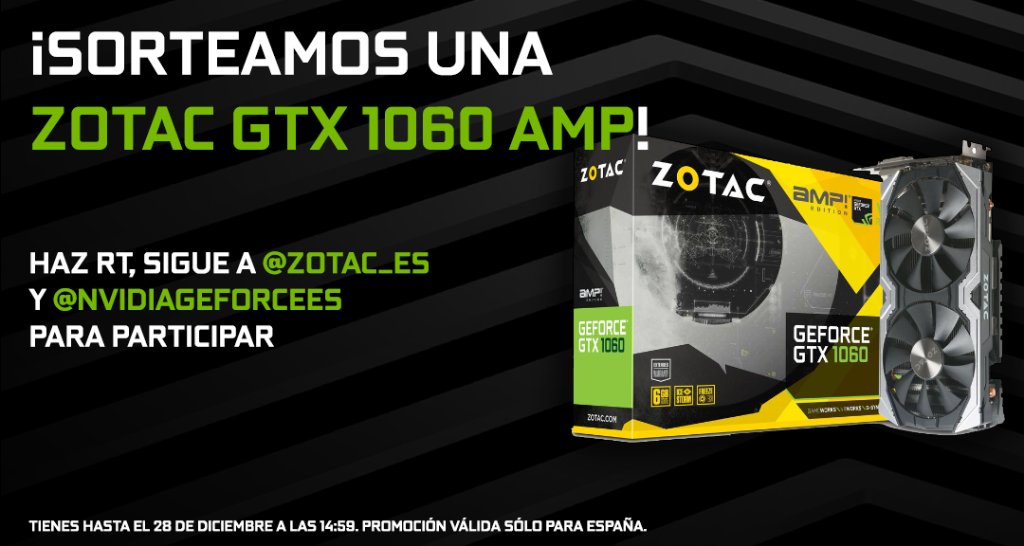 NVIDIAGeForceES's tweet photo. "¡Qué bien me vendría una GTX 1060 para renovar mi PC!"

🤔😏😉

✅ Haz RT a este tuit.
✅ Sigue a @Zotac_Es 
✅ Síguenos en @NVIDIAGeForceES  
🕒 Tenéis hasta las 14:59 del 28 de diciembre para participar.

¡Suerte a todos! ❄ https://t.co/YkwU6ReKlf