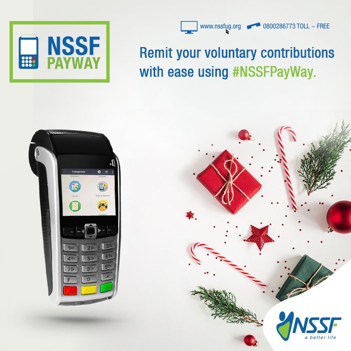 nssfug's tweet photo. There is no need to visit an NSSF branch to remit voluntary contributions of less than 4 million shillings, simply access a PayWay self service kiosk near you.
#NSSFPayWay https://t.co/Kesa88D58C