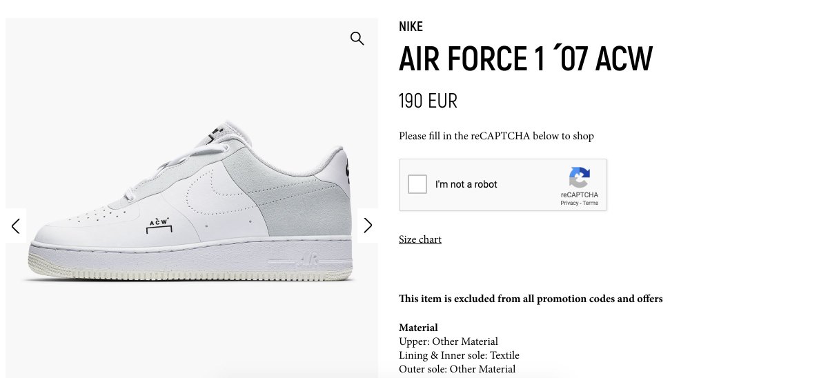 Nike Air Force Size Chart