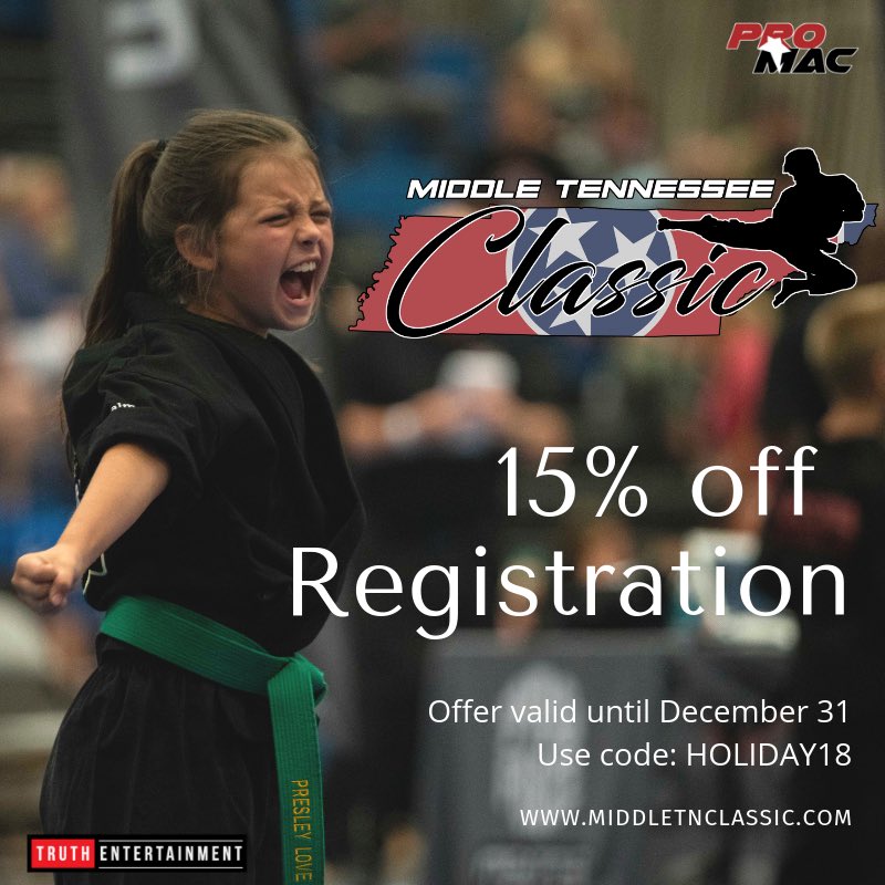 MidTNClassic's tweet photo. Register today for the Middle TN Classic and kick off the 2019 PRO-MAC season. https://t.co/r2dYmAewX9