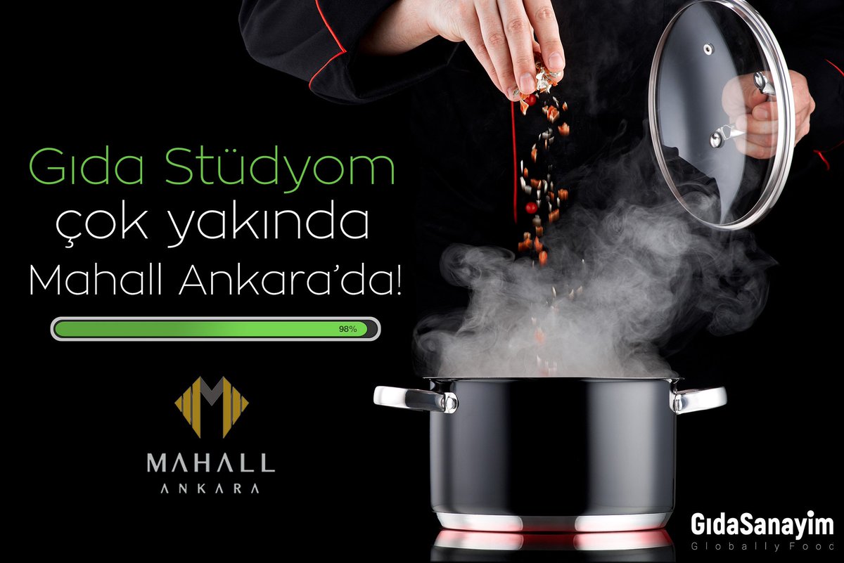 Gida Stüdyom çok yakında Mahall Ankara 18. katında sizlerle. 🍲🍽☕️
 Gıda Sanayim bünyesinde Türkiye’nin en kapsamlı Gıda Stüdyosu Mahall Ankara’da çalışmalarına başlıyor. 

#gidasanayim #gidastudyom #gidacekimi #gida