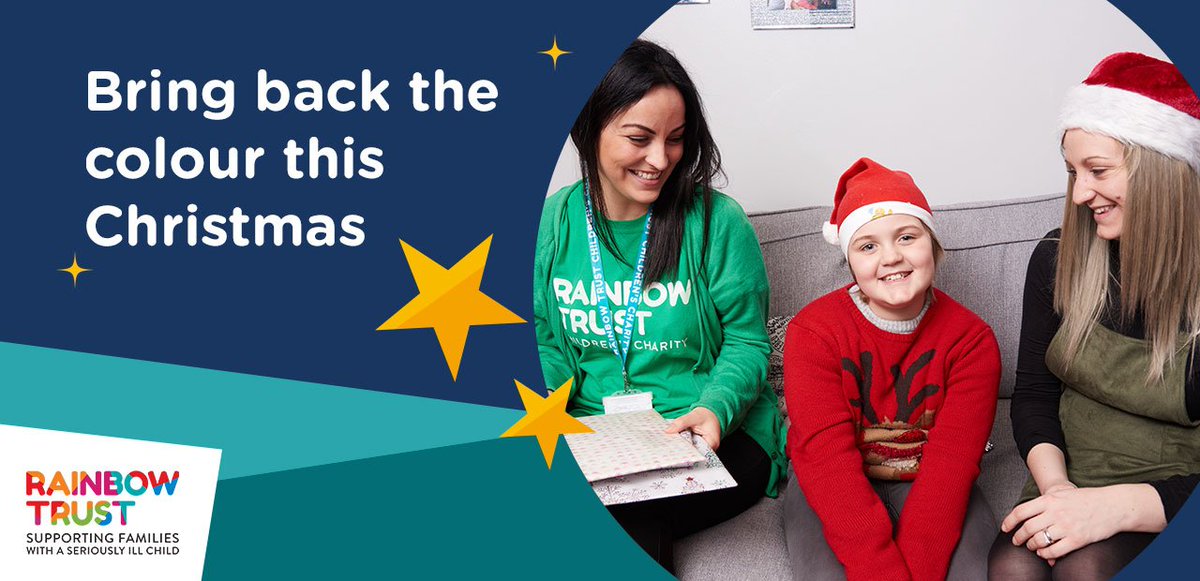 RainbowTrustCC's tweet photo. Help us #BringBackColour this Christmas by making a donation. No matter how big or small, your donation will bring some colour, light and fun to children with seriously illness and their families this festive season. https://t.co/h6ZidfPvpk https://t.co/Ejz6y1xpQ2