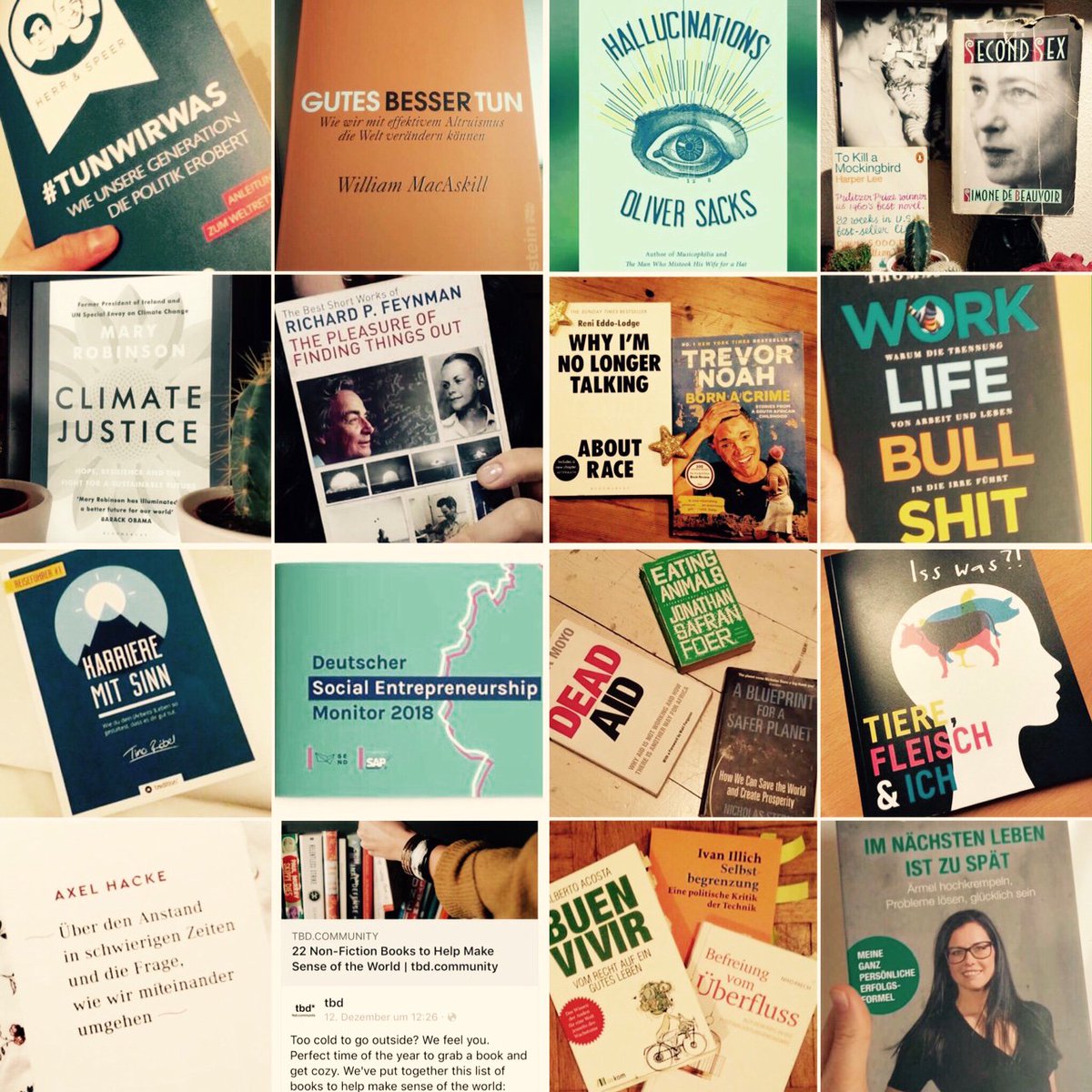 Our collection of books / publications worth reading during the holidays ... or definitely in 2019 😉🤓  Go for it! 📚🦖⚡️ #TunWirWas #DSEM <a href="/SEND_ev/">SEND e.V.</a> @doktortina <a href="/manomama/">Vikas Vikas</a> <a href="/hacke_axel/">Axel Hacke</a> <a href="/OurSharedShelf_/">Emma's Army</a> <a href="/Effect_Altruism/">Effective Altruism</a> <a href="/NaomiRyland/">Naomi Ryland</a> <a href="/tbd_community/">tbd*</a> ... 🙌