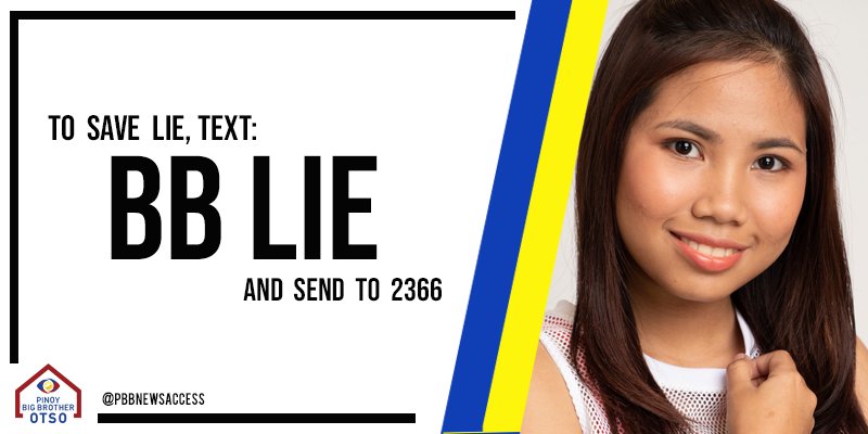 PBBNewsAccess's tweet photo. ONLINE SURVEY: Karapat-dapat bang manatili sa loob ng Bahay ni Kuya si LIE?

RT and LIKE this tweet to SAVE LIE!
BB LIE to 2366
#PBB8BigDecisions https://t.co/aHhs8SVuoa