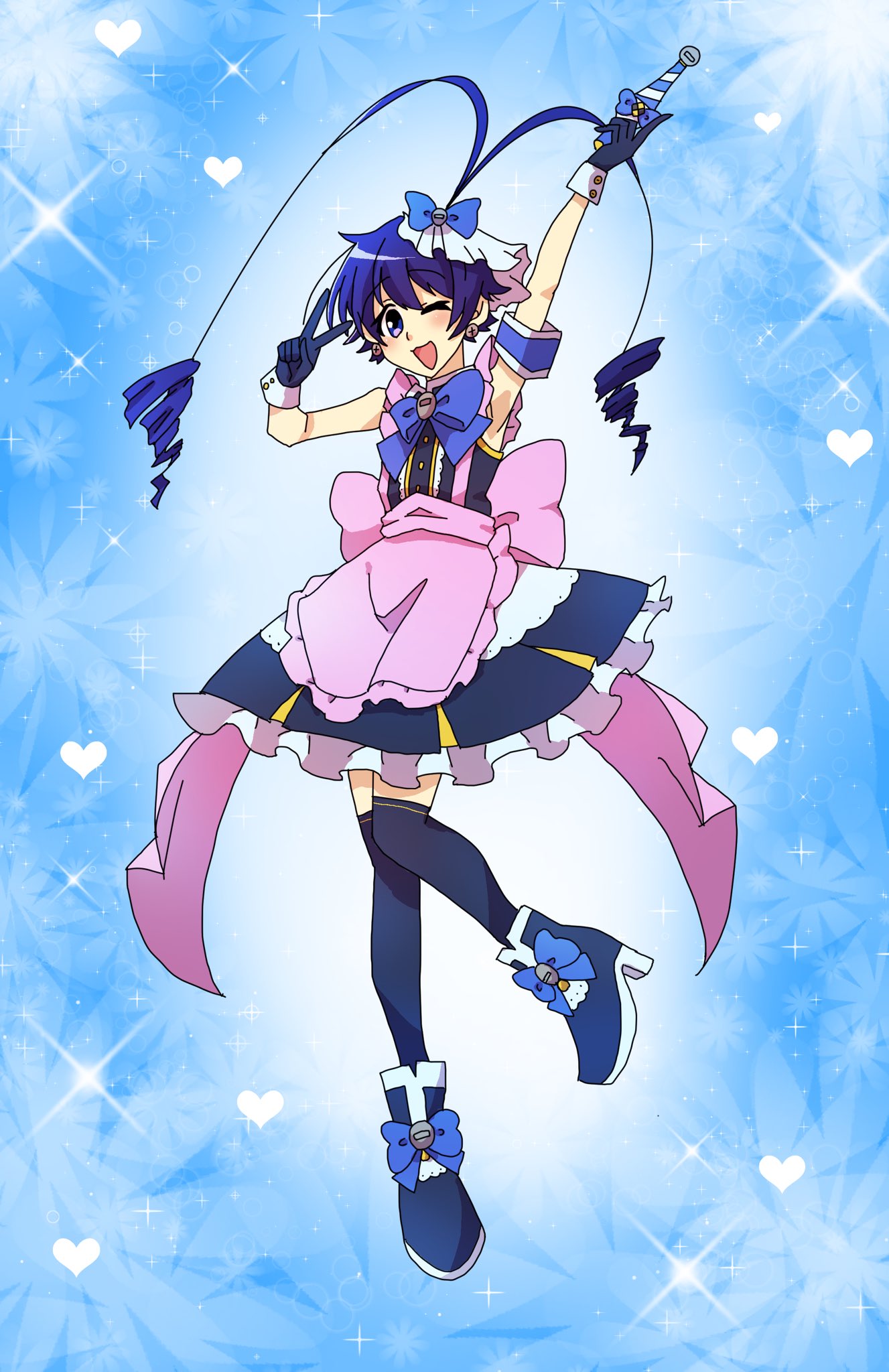 球磨猫 Twitterissa お題箱より プリキュアになった球磨川禊 女装注意