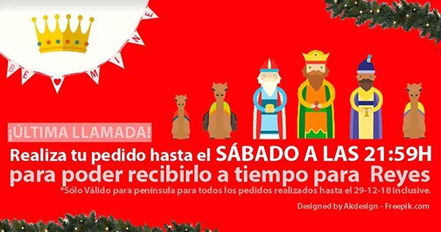 mokimoES's tweet image. ¡ÚLTIMOS DÍAS!
Recuerda que tienes hasta el SÁBADO a las 21.59H para realizar tu pedido de Reyes.
#yavienenlosresyes #mokimo #regalosquemolan