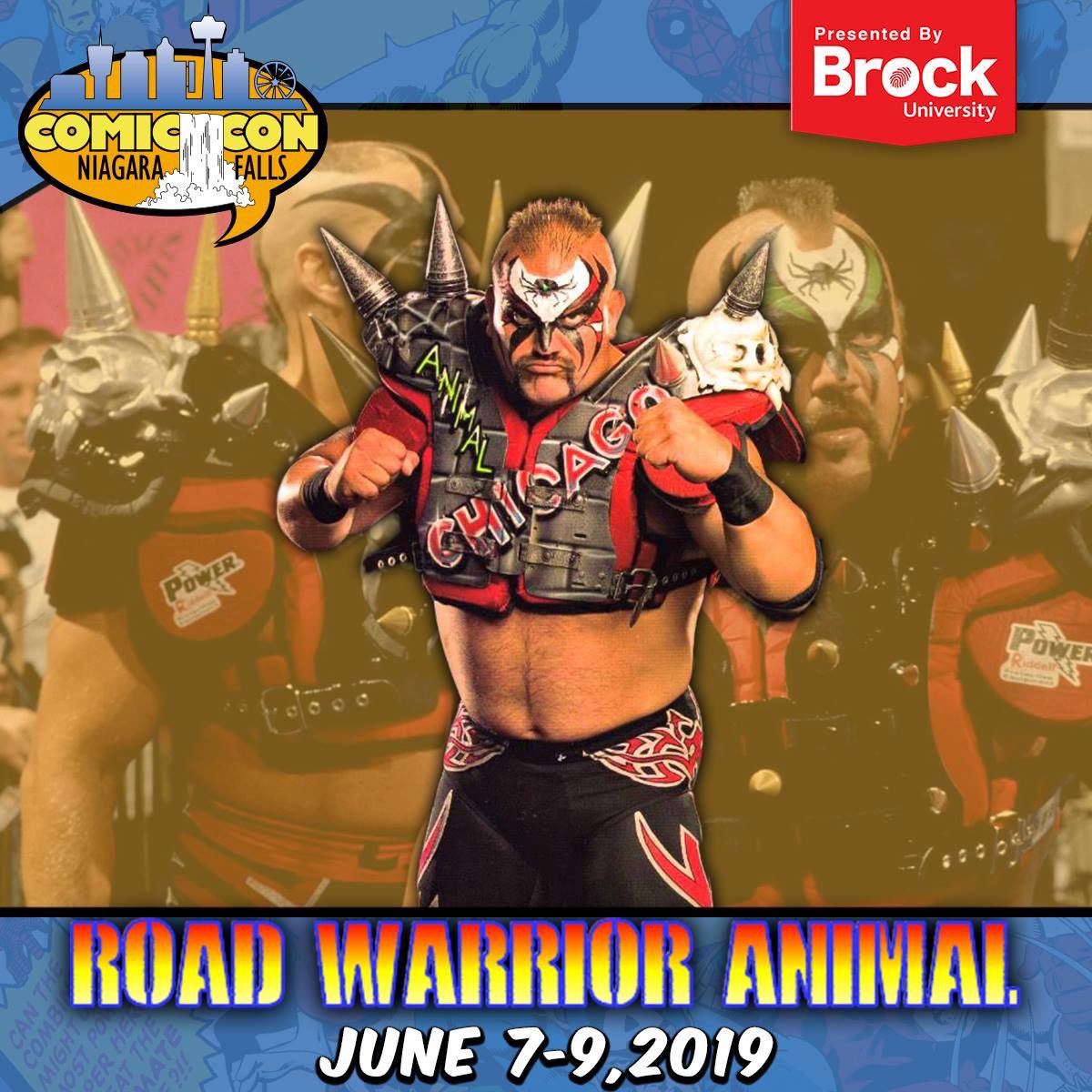Road Warrior Animal AND The Killer Bees will be appearing at Niagara Falls Comic Con 2019!  This is our LAST Legends of Wrestling announcement before the "PHENOM"enal and final one on April 10th!  Tickets on sale NOW at nfcomiccon.com
