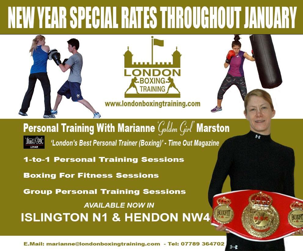 JustListen2PR's tweet photo. NEW YEAR SPECIAL RATES THROUGHOUT JANUARY - Boxing Classes and Personal Training In North London (Islington N1 &amp; Hendon NW1)

For further information please e.mail Marianne at marianne@londonboxingtraining.com or visit the LBT Website: https://t.co/kjTI59Kix4 https://t.co/MZRm8THeeL