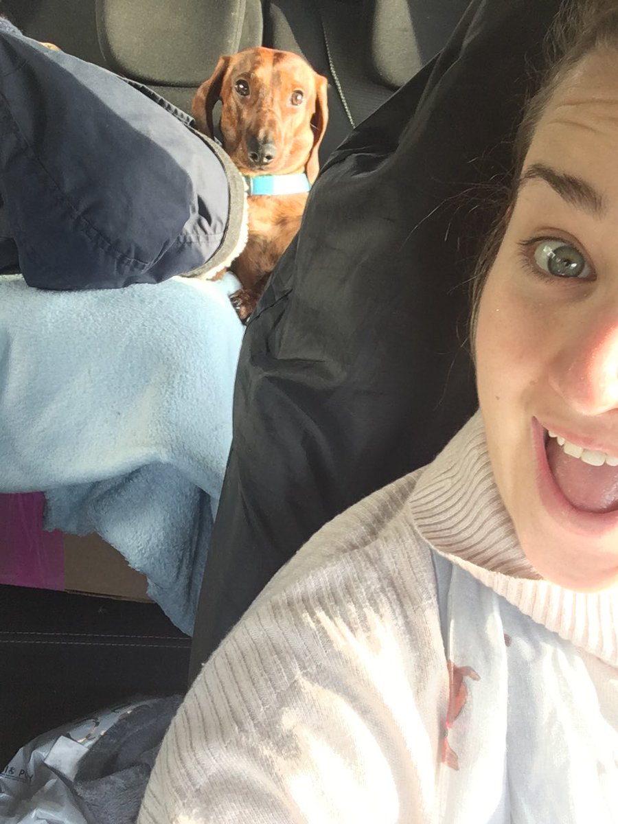 OranJadee's tweet photo. @BBCR1 shout out to my lovely Ben for driving us all the way to Devon. Set off at 11:30 - 2.5 hours to go! Love Jade and Digby xoxo https://t.co/bHbqcdf8Po