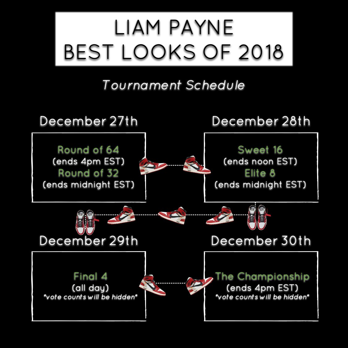 BEST LOOKS OF 2018
Now through 12/30, you can vote in our 2018 tournament of outfits.

VOTE: brackify.com/bracket/25814/…