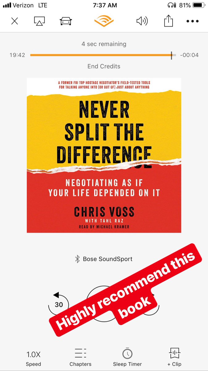 Wow. Thank you @VossNegotiation Reading again on paperback to internalize the principles learned &amp; apply daily.