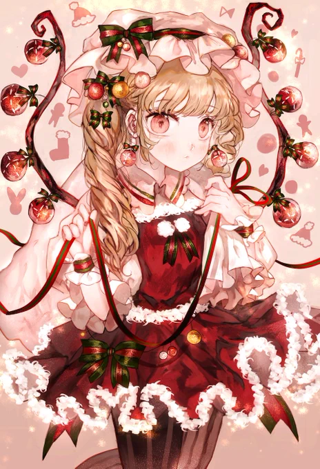 #東方クリスマス
クリスマスプレゼントを貰いそびれた良い子達にプレゼントを贈るサンタフランちゃん(・∀・)遅れて登場!!! 
