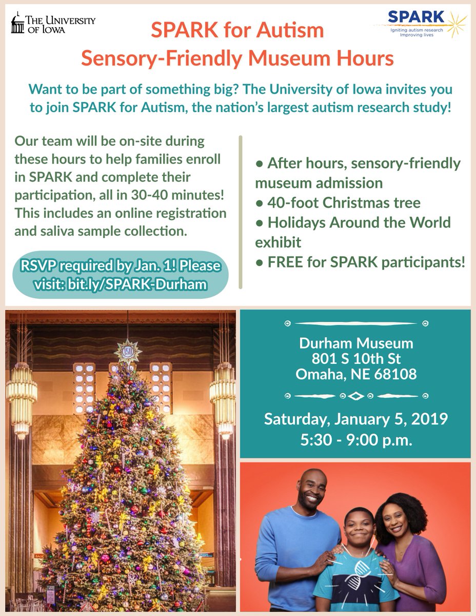 UIMichaelson's tweet photo. We're hitting the road in 2019, and we're bringing our cutting-edge autism research with us! Interested in SPARK, but have questions? Join us at one of our upcoming  events, and we'll answer any and all questions. If you choose, your family can participate entirely on-site! https://t.co/2H9G9C0VHC