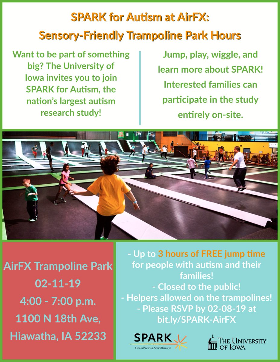 UIMichaelson's tweet photo. We're hitting the road in 2019, and we're bringing our cutting-edge autism research with us! Interested in SPARK, but have questions? Join us at one of our upcoming  events, and we'll answer any and all questions. If you choose, your family can participate entirely on-site! https://t.co/2H9G9C0VHC