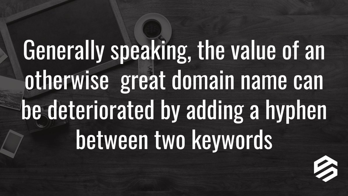 DNAcademy's tweet image. 🚀#DNAcademy Generally speaking, the #value of an otherwise  great #domainname can be deteriorated by adding a hyphen between two #keywords. #Tips
