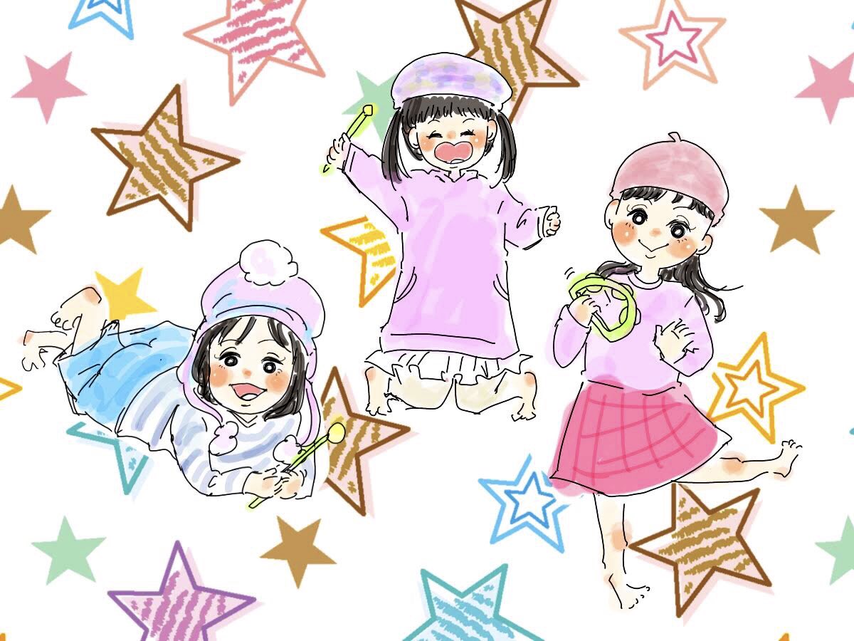 ゆりちゃん(@121life_mama230 )の家に、みおちゃん(@mokc_0v0 )と遊びに行きました～😊娘達がアクセサリーつけたりお料理したりお化粧したり喧嘩したりw女の子してて可愛かった🤗
先月産まれた赤ちゃんも可愛かった❤ 