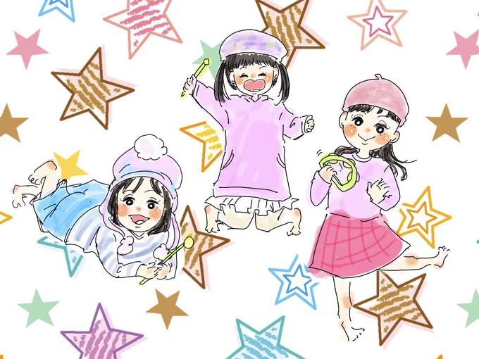 ゆりちゃん(@121life_mama230 )の家に、みおちゃん(@mokc_0v0 )と遊びに行きました～😊娘達がアクセサリーつけたりお料理したりお化粧したり喧嘩したりw女の子してて可愛かった🤗
先月産まれた赤ちゃんも可愛かった❤ 