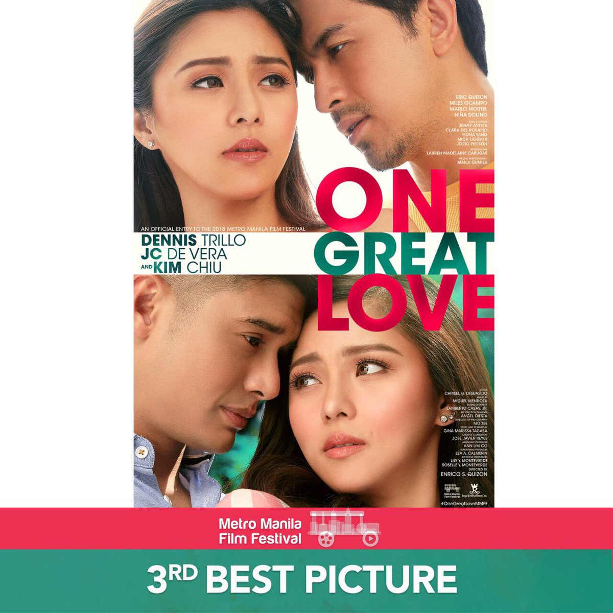 aikonzert's tweet photo. Congratulations Team One Great Love.. 🏆🏆🏆
#MoreCinemasforOneGreatLove

#MMFF2018 Gabi ng Parangal #SineIsLife https://t.co/dsojkbloJe
