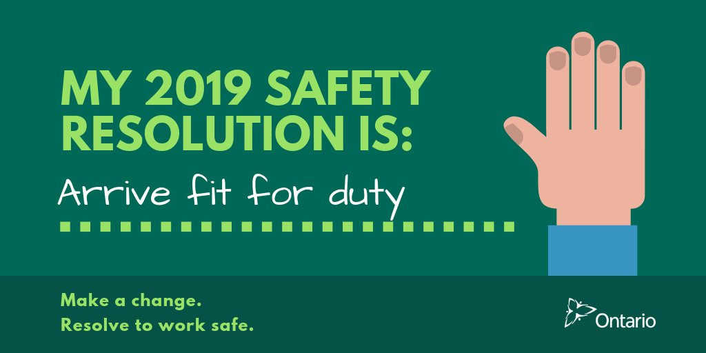 ONTatwork's tweet photo. Working when you’re unable or unfit to do so not only puts you but your colleagues at risk too. Learn more about impairment and workplace safety: https://t.co/Uhp64ZrEtg #ONsafetyresolution https://t.co/04RgxE7eRp