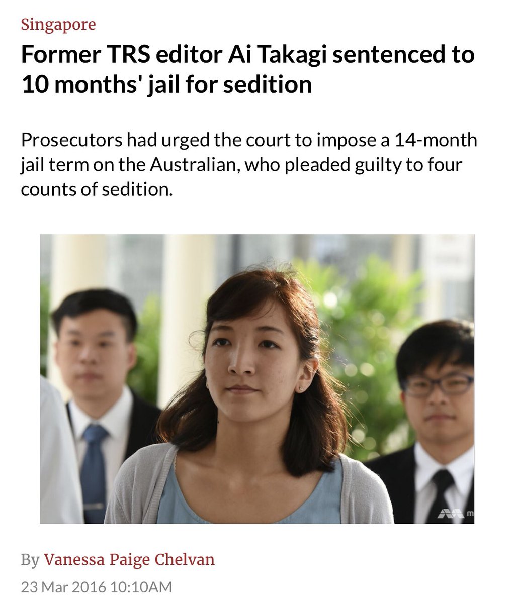 49. I sometimes find myself envying the lady behind The Real Singapore, a hateful, xenophobic website that made US$360,000 in ad revenue. She spent less than a year in jail for it. Sounds like a good deal to me  Modern day heist story