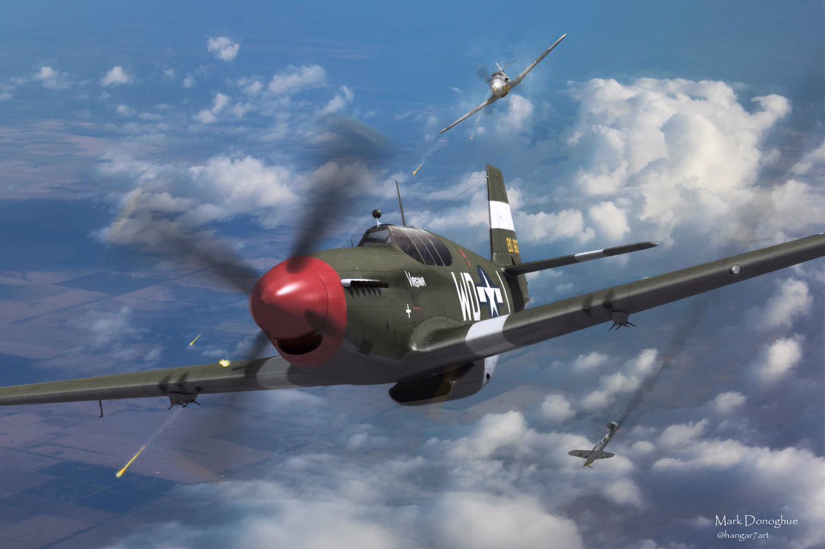 The color version of my new release “Carp’s Curtain Call.
Full story here:
fineartamerica.com/featured/carps…

#WWII #WW2 #aviation #history #avgeek #mustang