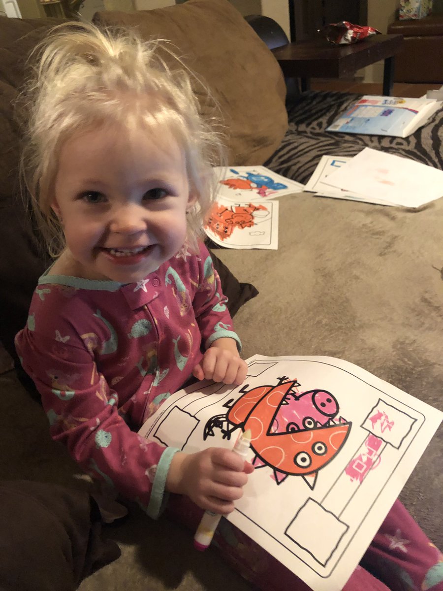 VinceSudela's tweet photo. I’m only 2, but I’m pretty good at coloring inside the lines!! #PeppaPig #Crayola #ColorWonder #aspiringartist #yesimcute https://t.co/AOTJHIsvmg