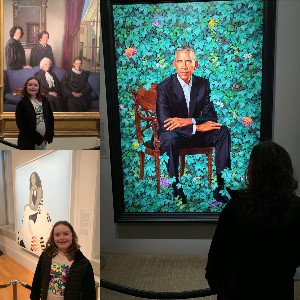 We went to @NPG today to see <a href="/BarackObama/">Barack Obama</a> and <a href="/MichelleObama/">Michelle Obama</a>’s portraits. And of course had to stop by #scotuswomen as well.
