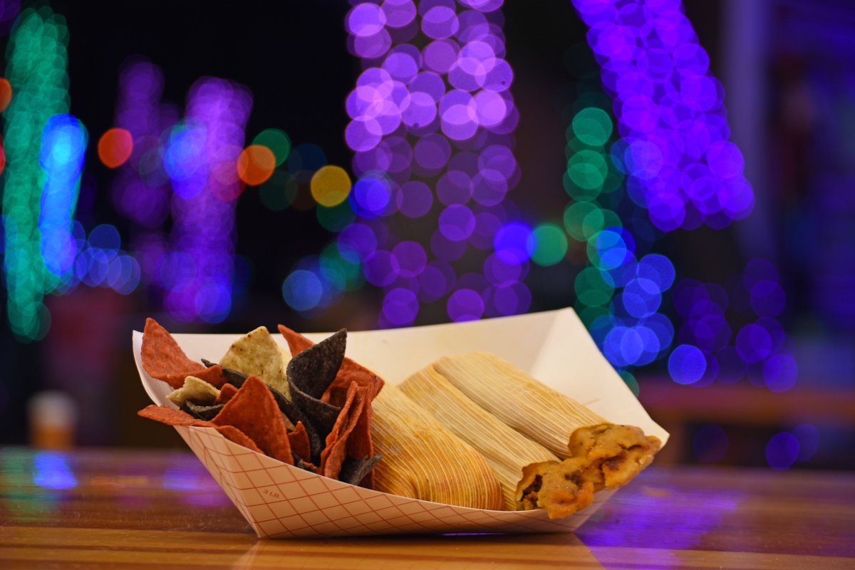 Christmas tamales? Yup, we got 'em. #HolidayInThePark #SixFlagsOverTexas