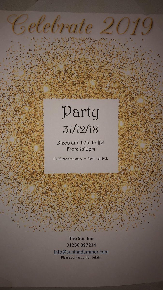 New Years Eve Party! 31st Dec 7:00pm, buffet &amp; disco! £5ph on the door... #newyears #lovebasingstoke #party #basingstoke #ukpubs