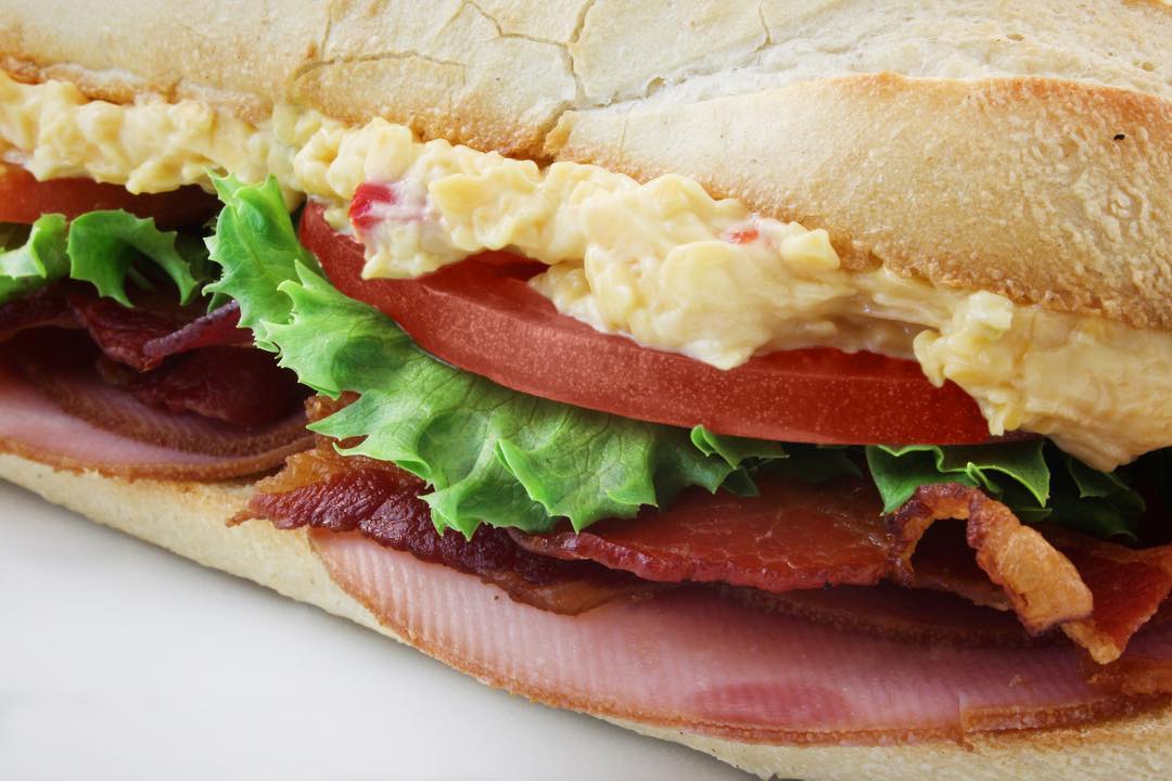 Who doesn’t love Penny's Pimento Cheese?! Come try our Penny’s Pig sandwich today! 🧀😍 #justfreshclt #pennyspimentocheese <a href="/pennyspimento01/">Penny'sPimentoCheese</a>