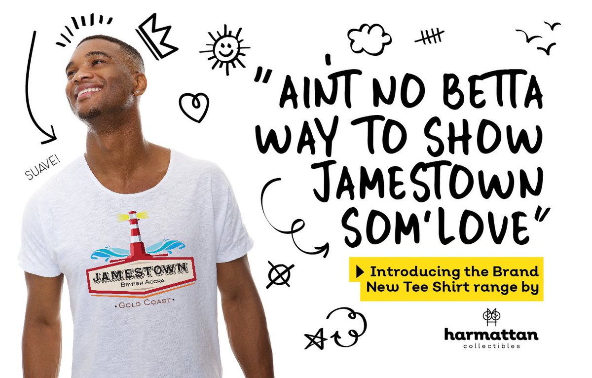 harmattanco's tweet photo. SAY HELLO to our Brand New merch. The Season just got better. Join us celebrate great locations and places in Ghana with our dope JAMESTOWN unisex tees. A Merry Xmas and happy New Year in advance. #harmattanco #brandnew #dopetees #NewRelease π¬πβ€οΈπβπΏ https://t.co/FmE248wOZX