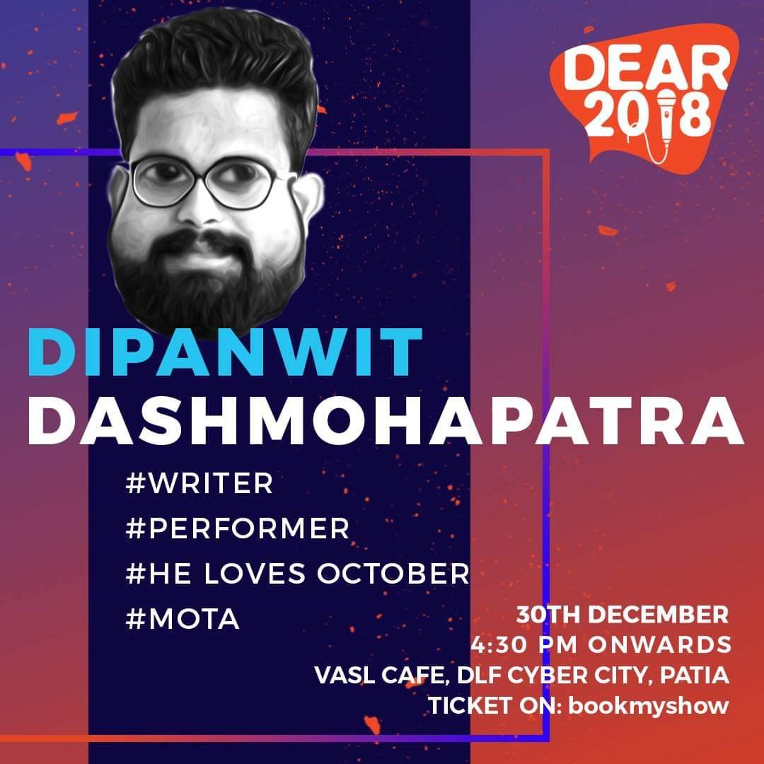 Dipanwit_7's tweet photo. So this time stepping into something new.
Presenting the year round up comedy show for the year 2018 #Dear2018 by The Chain Jokers.
Tickets on BookMyShow : 
https://t.co/85VnEozJ9d

#SupportLocalArtists https://t.co/vvX3p6EGvp