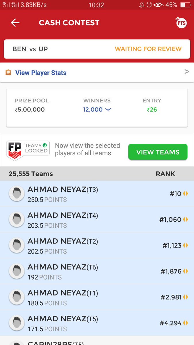 NSFantasyClub's tweet photo. #PKL Match KABADDI
#BENvsUP
GL win 💐
THANKS 👍👍👍👍
Daily Win👍👍 https://t.co/IUjf24Vpfl
