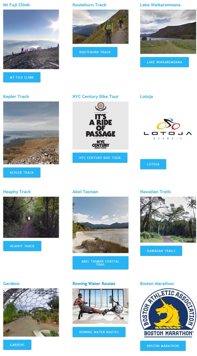iRunMaps's tweet image. Thousands  of new maps for your @iFit equipped machine and 13 NEW Collections including: New Zealand trails, Bike Routes, Mt Fuji Climb, Gardens,  Hawaiian Trails, Boston Marathon and "on the water" routes for rowers from @NordicTrack @ProFormFitness at iRunMaps.com