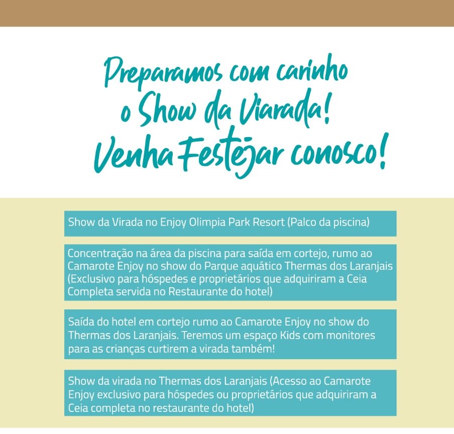 enjoyolimpia's tweet photo. Enjoy Your Life: este é o tema das festas de Réveillon que o Enjoy Olímpia Park Resort preparou para seus hóspedes! A melhor forma de aproveitar sua vida é com muito mais diversão para você e sua família. https://t.co/pKriWy6Z7d