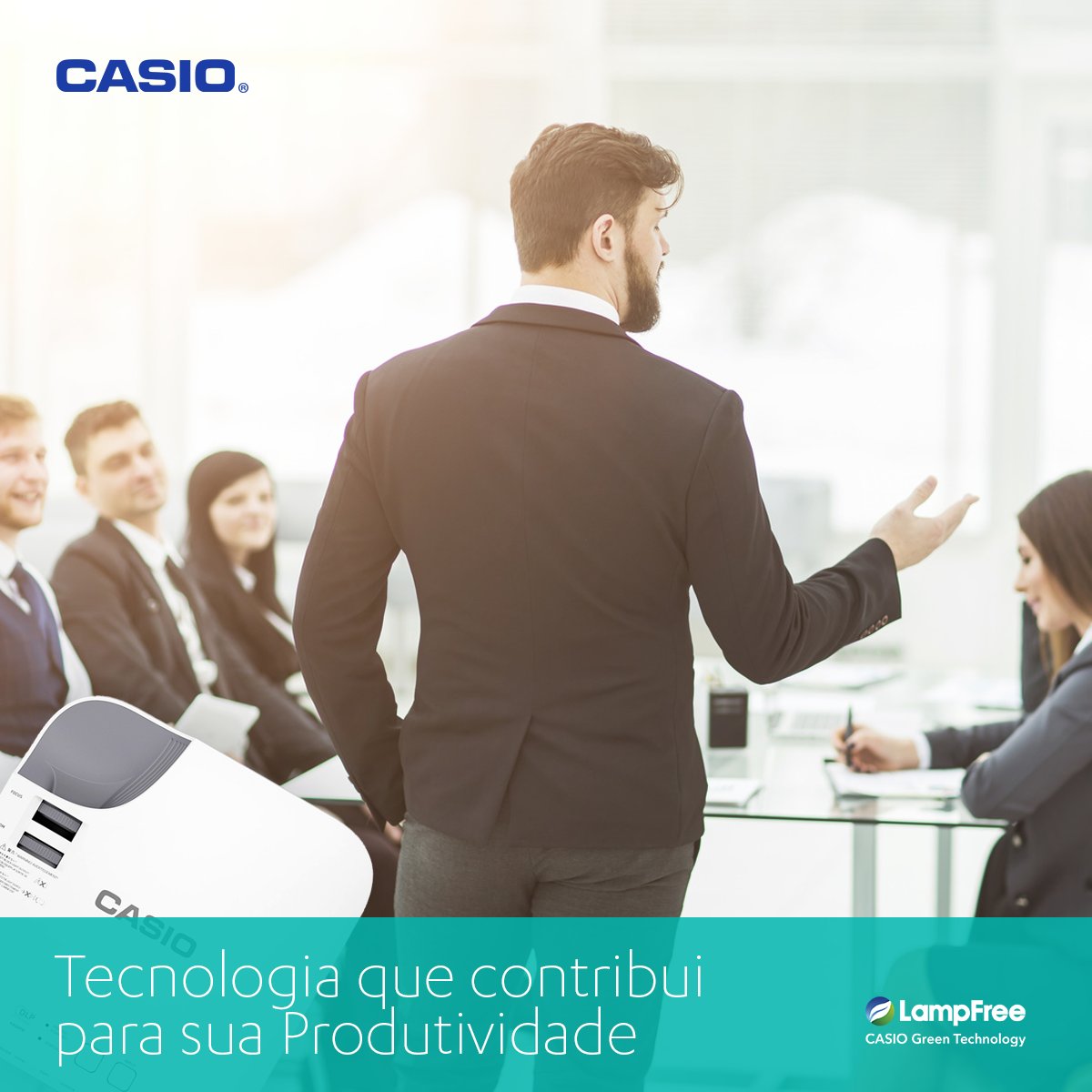 projetorescasio's tweet photo. A tecnologia Laser&amp;LED, presente nos projetores CASIO, não utiliza lâmpada. Na prática, isso representa muito mais durabilidade e baixíssima manutenção, garantindo muito mais tempo de uso do projetor e consequentemente, maior produtividade para você e sua empresa. https://t.co/UG9a65OPII