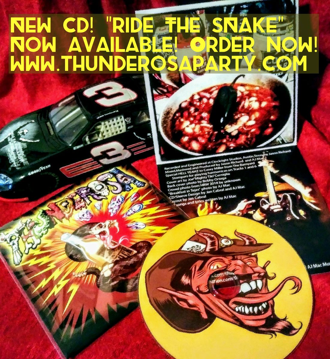 THUNDEROSATX's tweet image. BIG ROCK AND ROLL SHOW TOMORROW NIGHT AT #SKULLMECHANIXBREWING ! #THUNDEROSA #WORMSUICIDE #BURNBAN Y'all come on out and pick up the new CD,"RIDE THE SNAKE"!