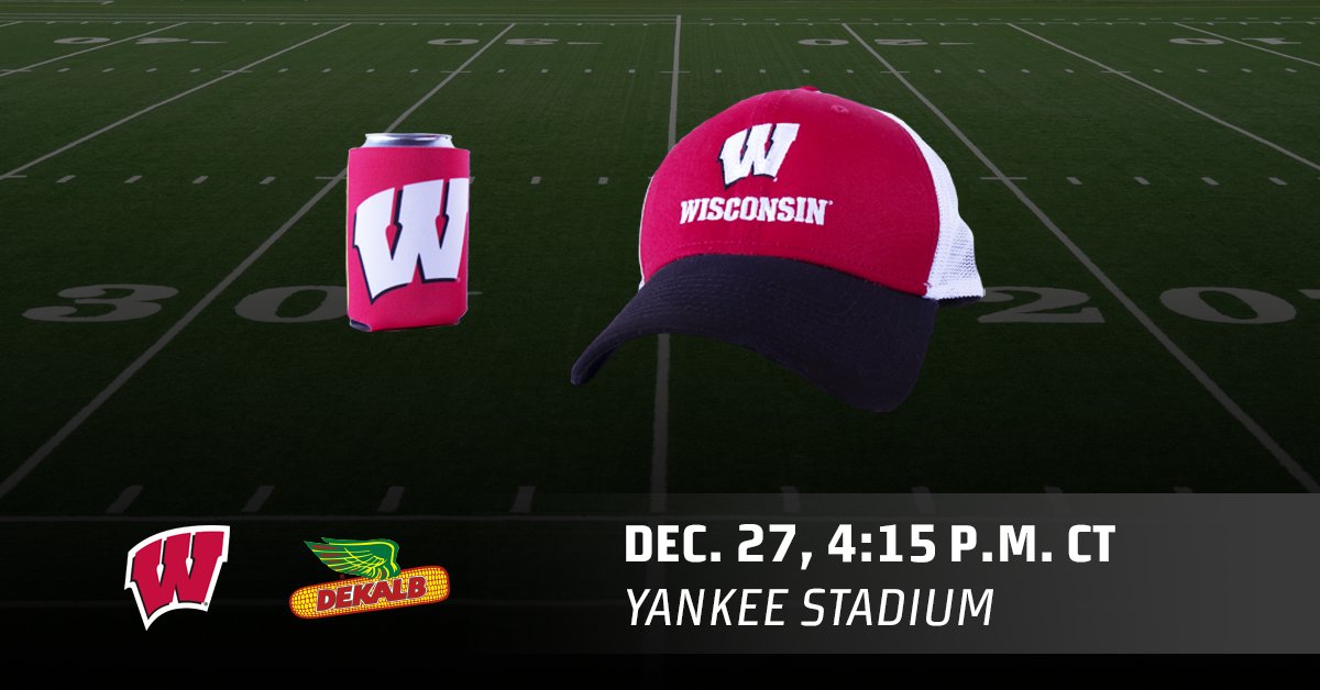 Asgrow_DEKALB's tweet photo. ATTENTION football fans! We’re giving away these awesome @UWBadgers hats and koozies during #PinstripeBowl2018. Share a photo of your game day setup for the chance to win! https://t.co/9OeYJIYBnB