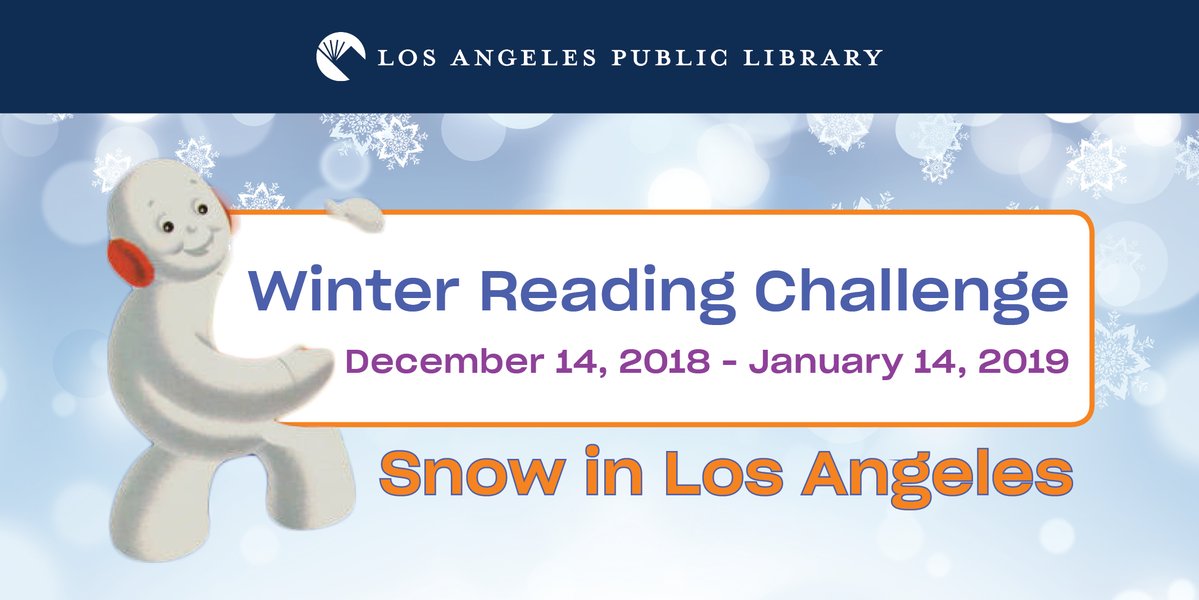 snowman holding winter reading challenge sign