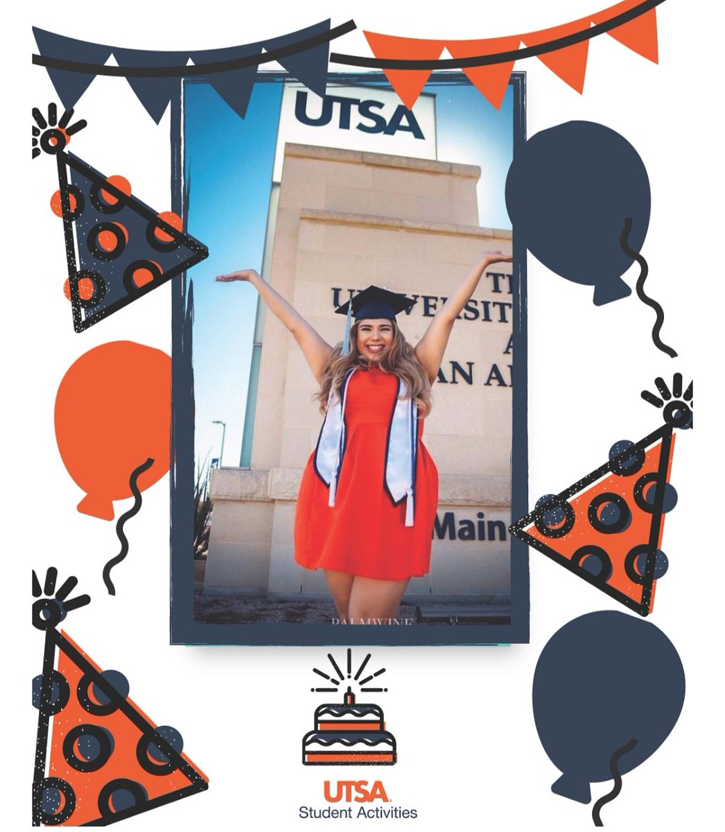 UTSAGetInvolved's tweet image. Wishing our FS Life Graduate Assistant Amanda Vega a very Happy Birthday! We hope you have a Rowdy Day #UTSA #UTSAGrad18 👩🏼‍🎓🎉🎉🎈