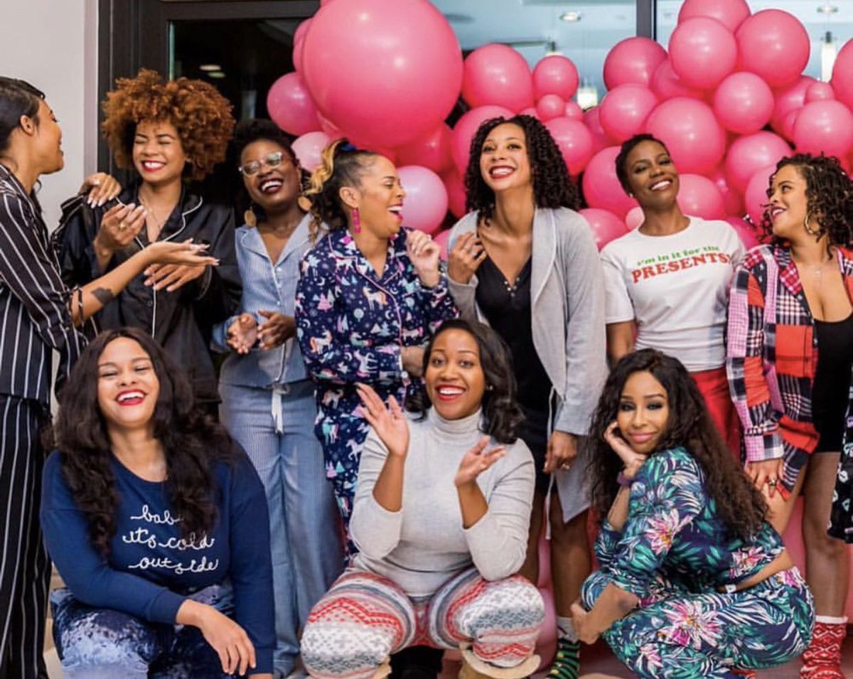 xonecole's tweet photo. We held our first #PajamasandLipstick event and it was a girls night in that we didn’t know we needed. So many laughs, advice, drinks and just a good time!! See more pics inside: https://t.co/0LBu2zqk0v https://t.co/GCDIKphiuo