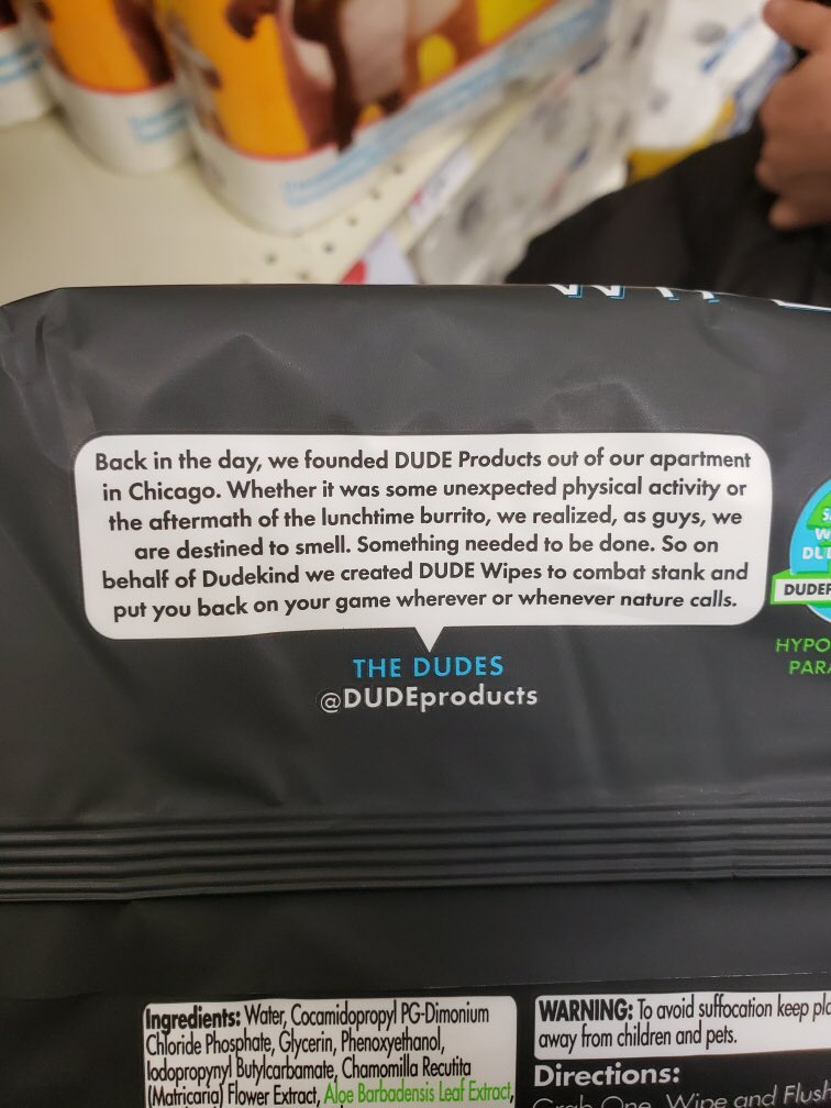 Men, are you okay? Couldnt just grab the baby wipes, huh?