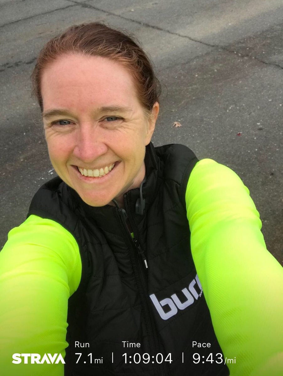 RunNerdGirl's tweet photo. You ever start out a run too fast and just kinda decide - Guess this one’s a long tempo? 7 #runch miles that felt might fine. @TR_Marathon training is on track... #262squad #tobaccordbr #temporun https://t.co/RAR81nBAlH