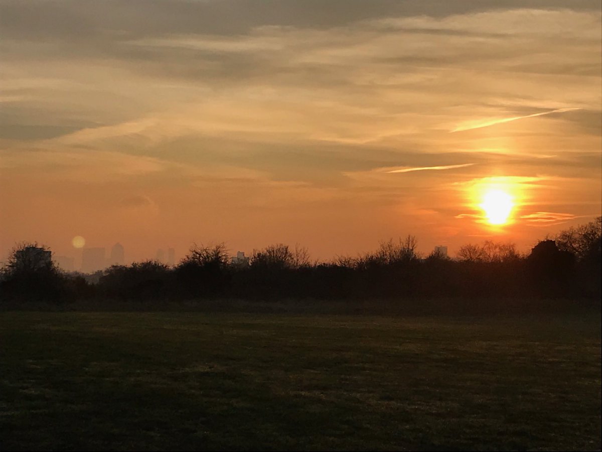 londonstrollers's tweet image. Fading sunlight over Wanstead Flats, with the towers of Canary Wharf in the background on the left. Seen after my recce for next Thursday’s ⁦@londonstrollers⁩ Fire And Rain walk. Why not come along? #freewalks ⁦@RamblersGB⁩ ⁦@Ramblers_London⁩ ⁦@LondonNPC⁩