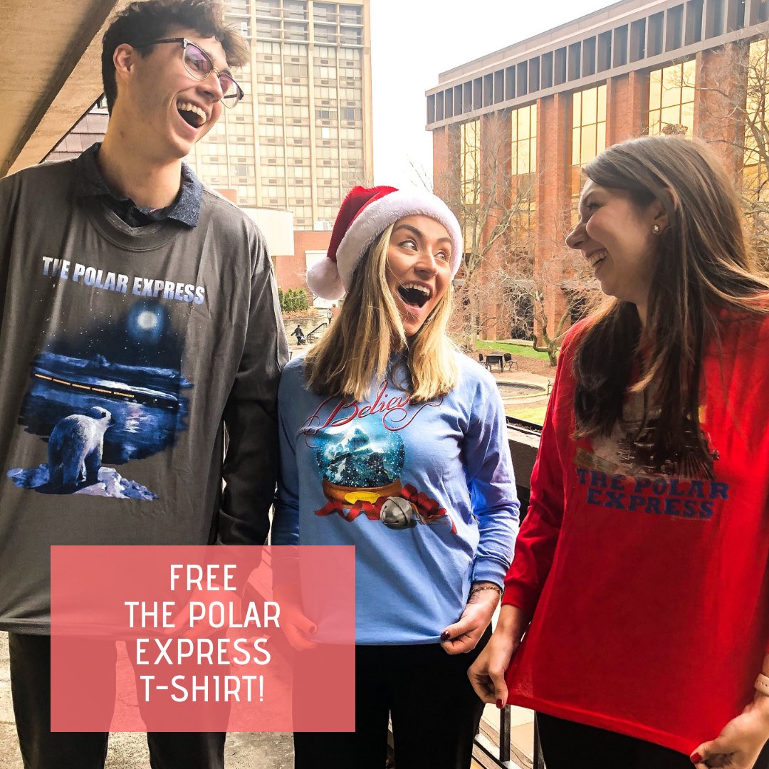 How? 🎅🏽
•
Get your Golden Ticket aboard our 7:15pm train on December 28th and any rider 12 years old and under gets a free, Polar Express t-shirt!
•
stlthepolarexpressride.com