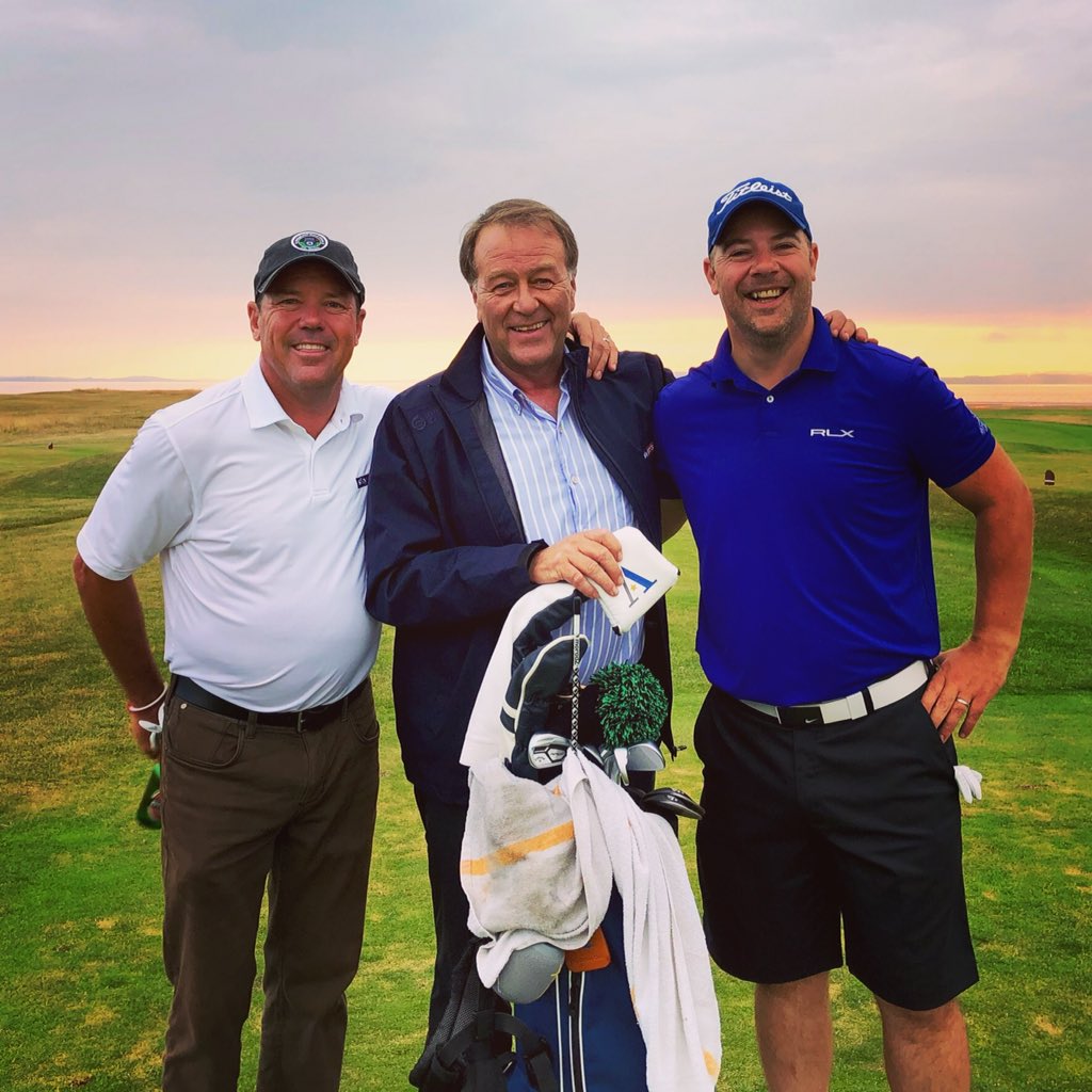 AberladyGolf's tweet photo. @ewenmurray77 @Renaissancegc That was a seriously fun evening with @beemerpga , 8 birdies in a row was it?  And you still took money off him at the wall 😎. @charlesedownes @Kilspindiegolf https://t.co/JzlFWmrUIz