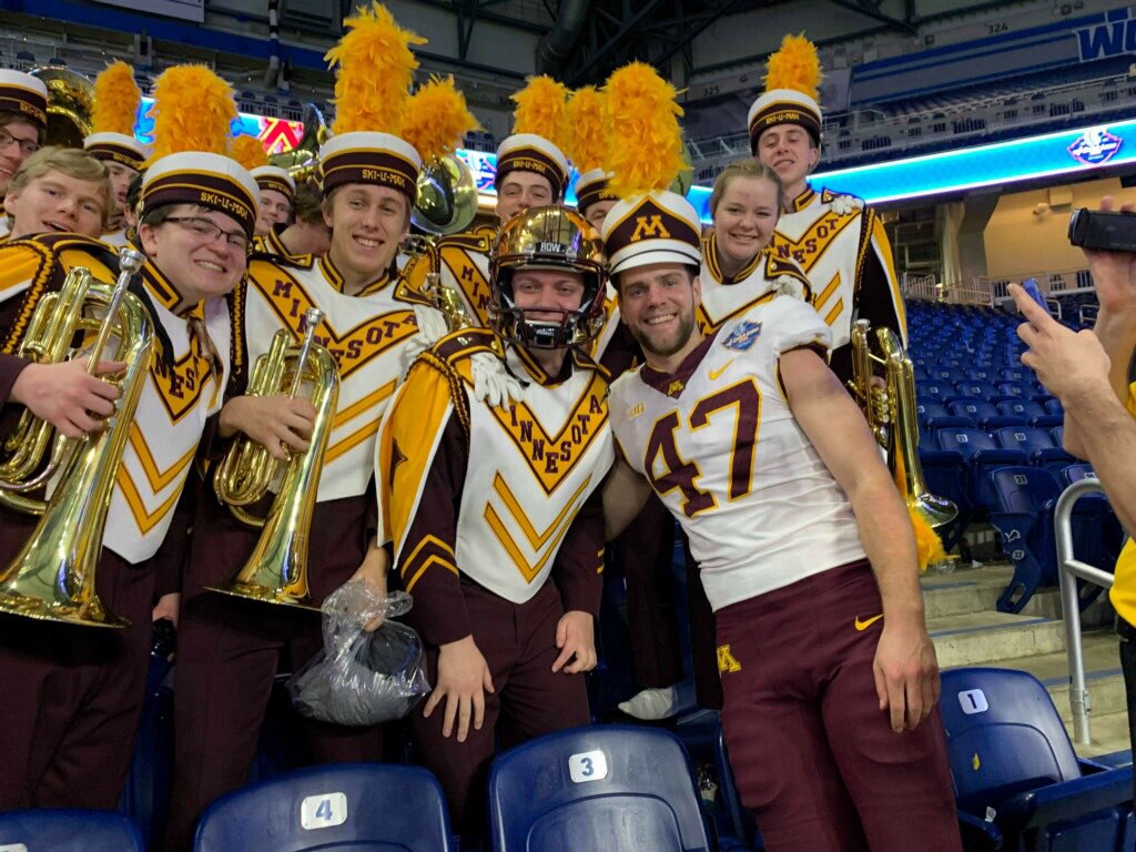 After ending the season without punting for six straight quarters <a href="/Herb_verb/">Jacob Herbers</a> is considering joining <a href="/UMNmarch/">UMN Marching Band</a> for his senior season. 

#Gophers #SkiUMah #RTB